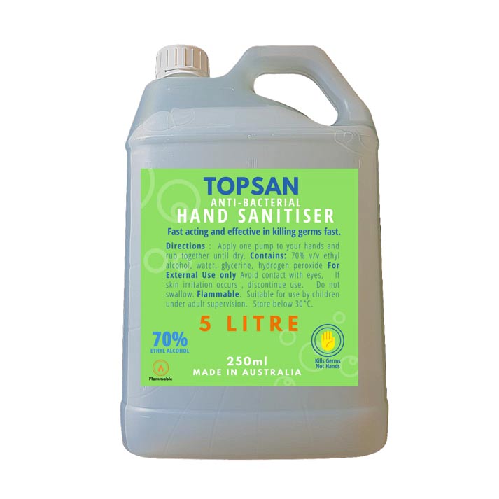 Hand Sanitiser 70% Ethyl Alcohol 5 Litre